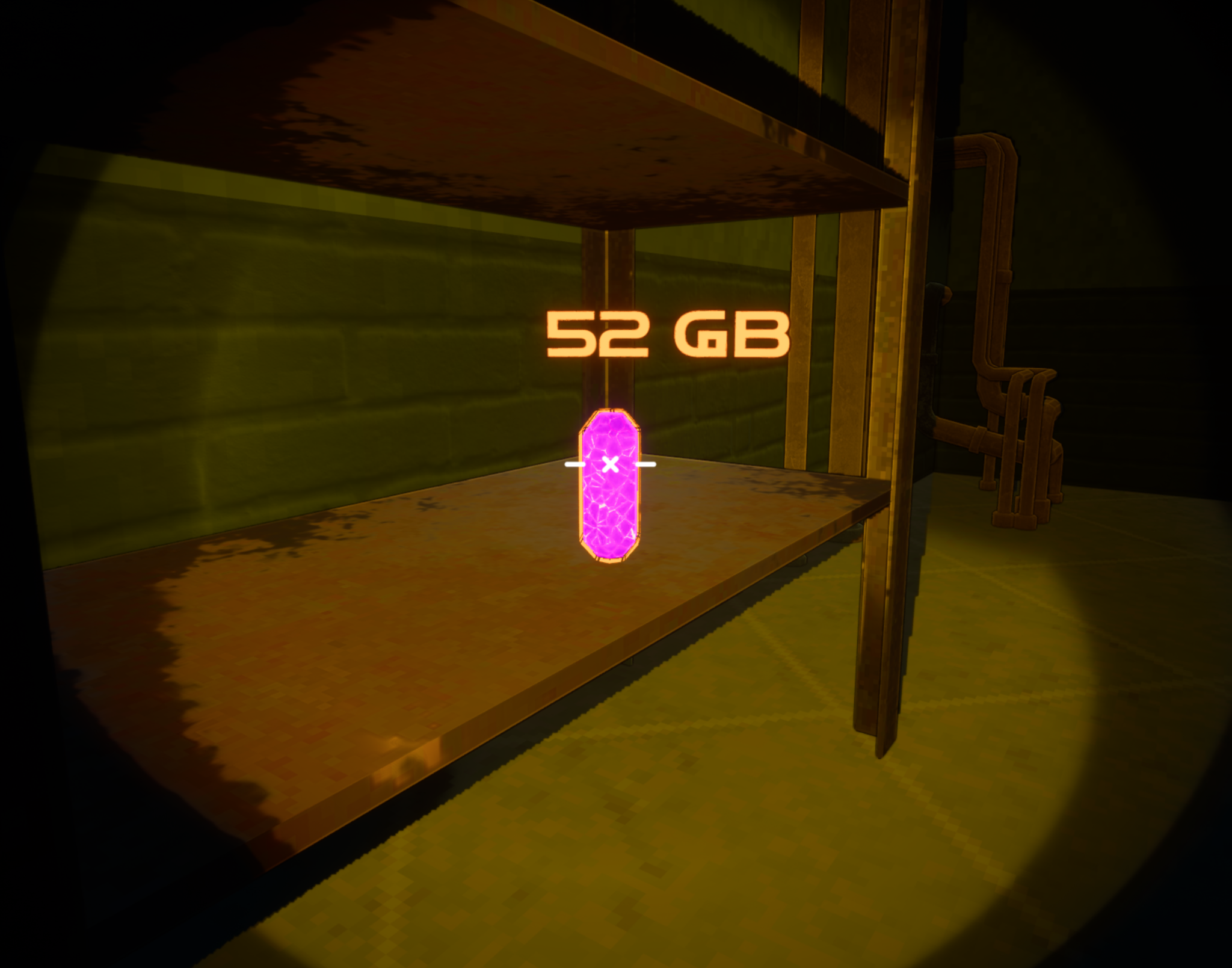 Loot item displaying gigabyte value