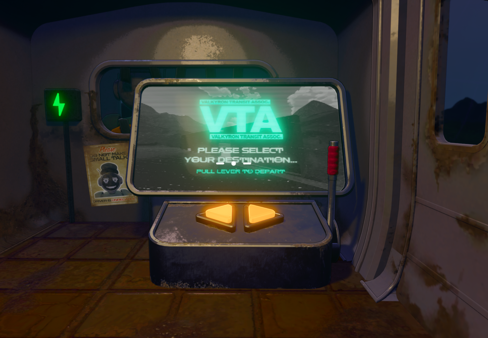 Level Select Terminal on the train